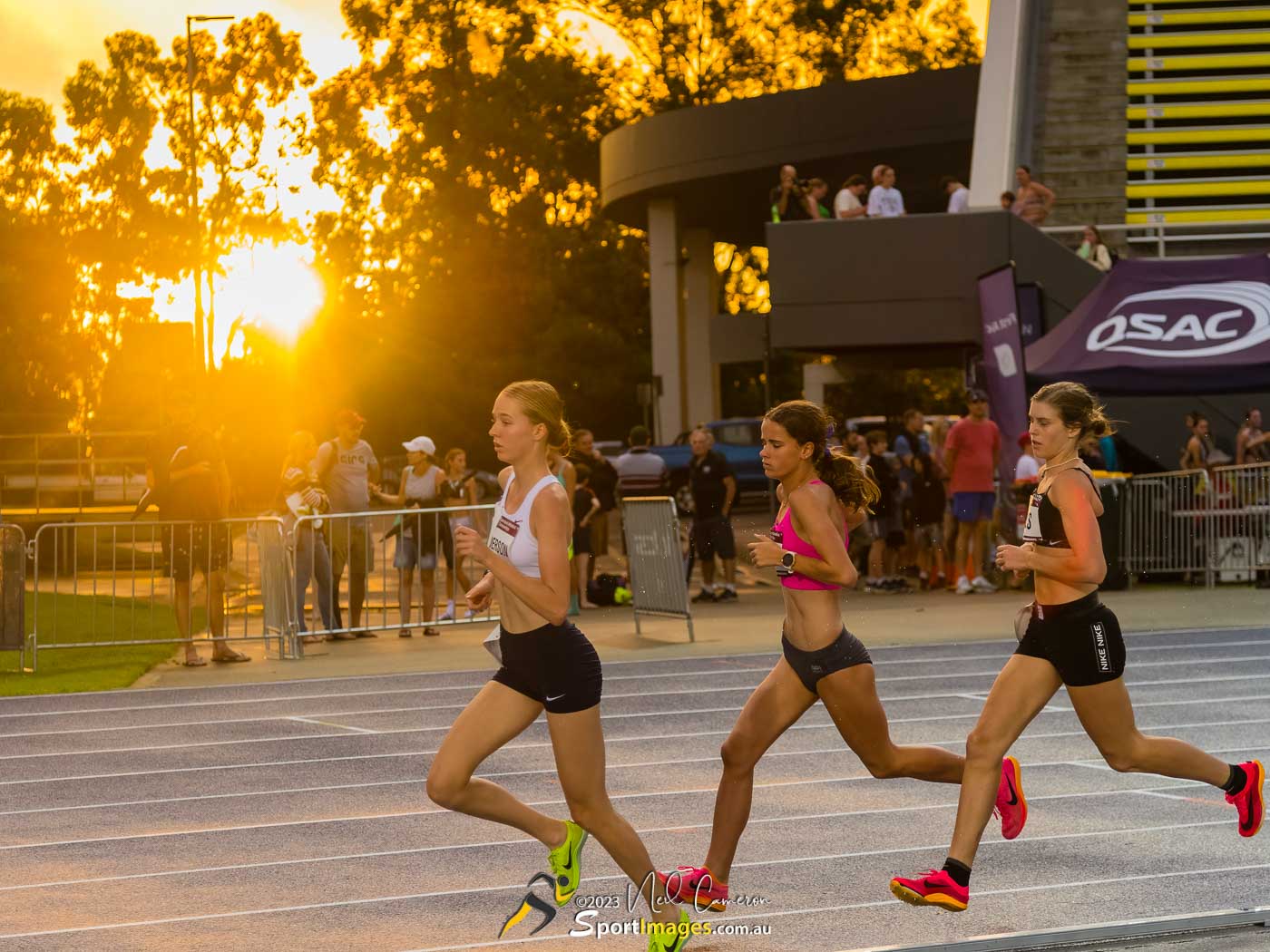 Sunset on 1500m competitors